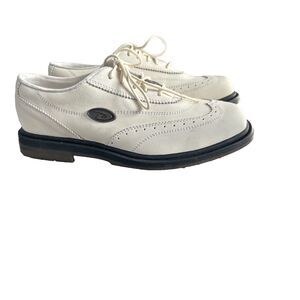 DKNY Women's Wingtip Oxford Sport Retro Spikeless Golf Shoes Size 9 Ivory NEW